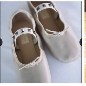 Valentino rockstud ballerina slipper